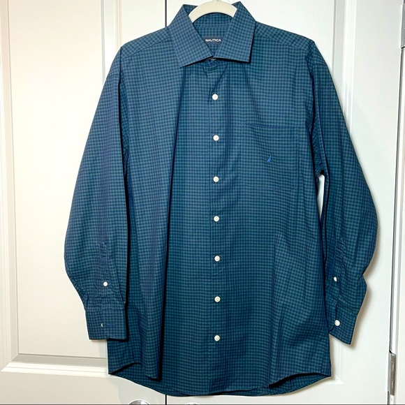Nautica Men’s Long Sleeve Shirt Spread Col… - Picture 2 of 11